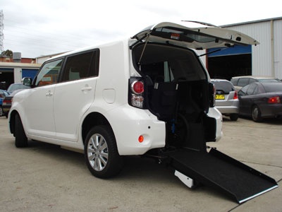Toyota Rukus wheelchair vehicle - rear angled view